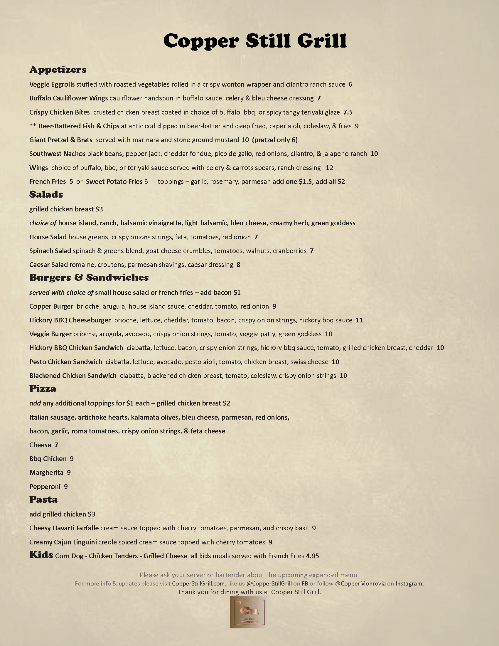 Menu Draft 11.06.17 Copper Still Grill